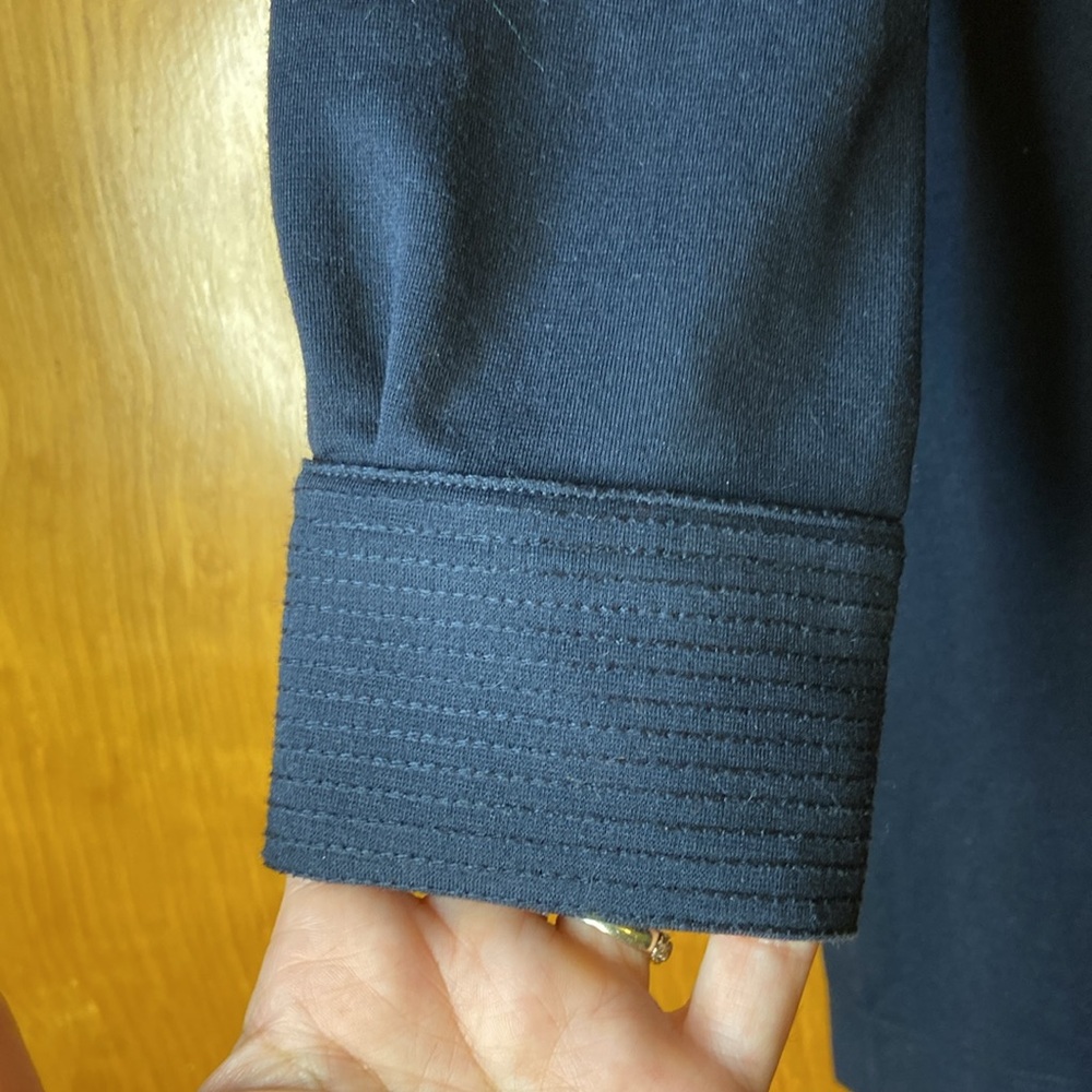 Soft Surroundings Charcoal Long Sleeve Shirt. Size L - Picture 5 of 11